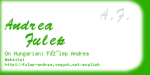 andrea fulep business card